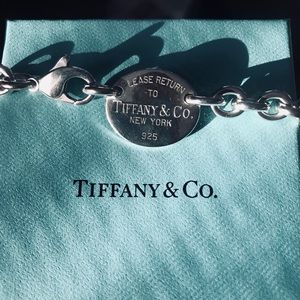 Authentic Tiffany & Co Sterling Silver Oval Tag